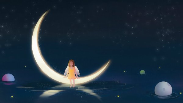 Висячая девочка на Луне