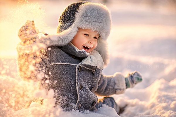 Зимняя фотосессия детей