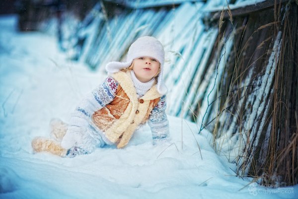 Зимняя фотосессия детей