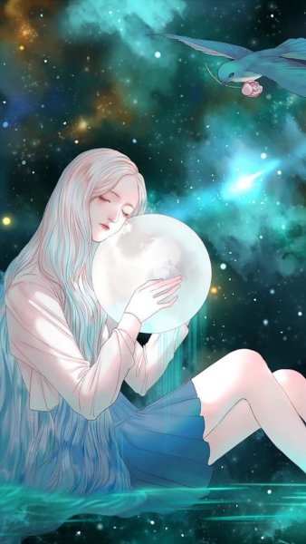 Девушка Луна арт