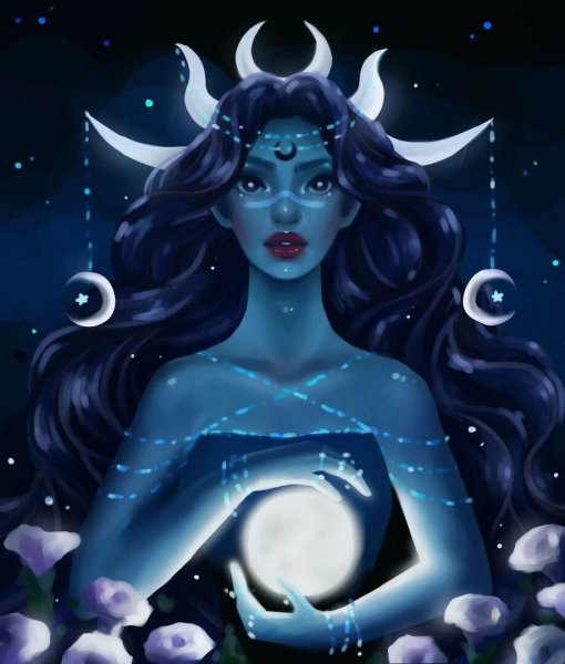 Девушка Луна арт