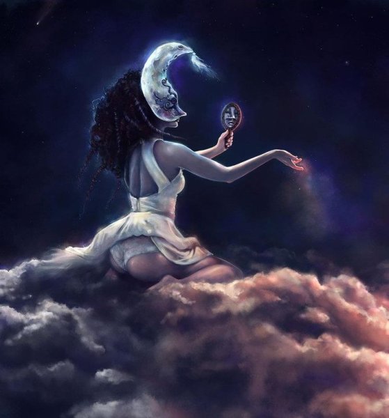 Девушка Луна фэнтези
