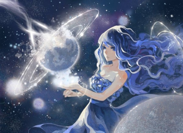 Девушка космос арт