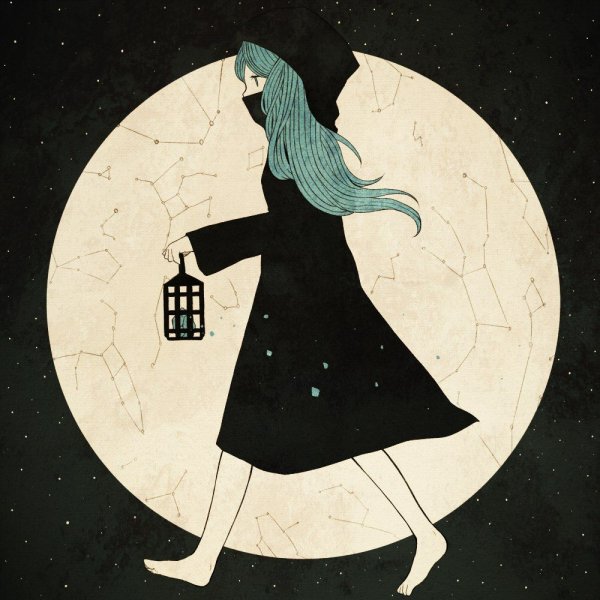 Нарисовать девочку на Луне