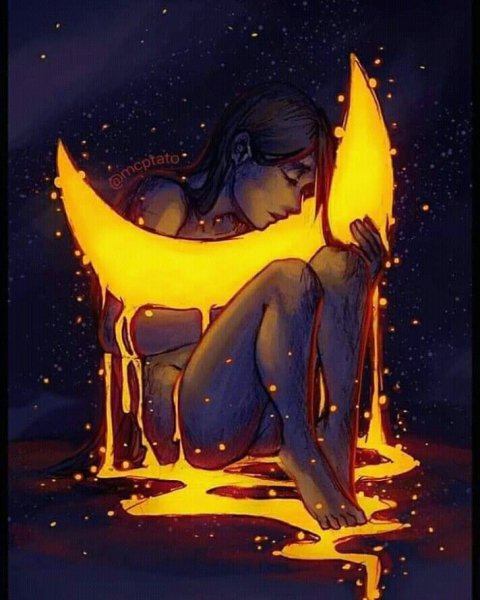 Девушка Луна арт