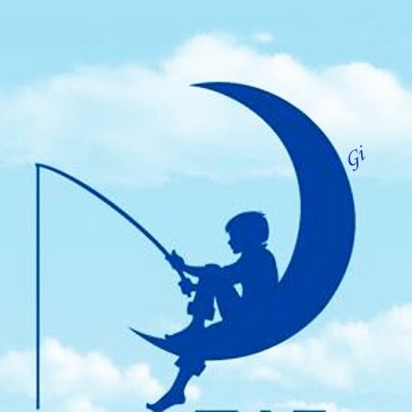 Человек с удочкой на Луне