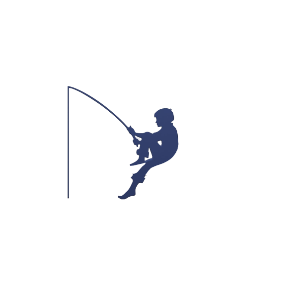 Мальчик на Луне с удочкой