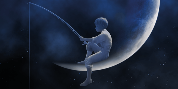 Рыбак на Луне