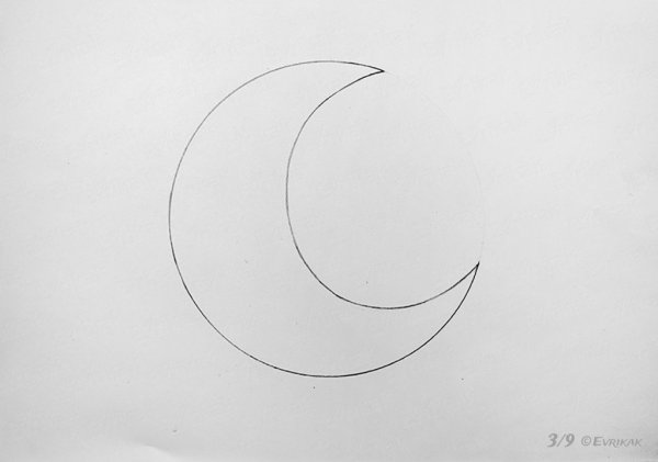 Месяц карандашом