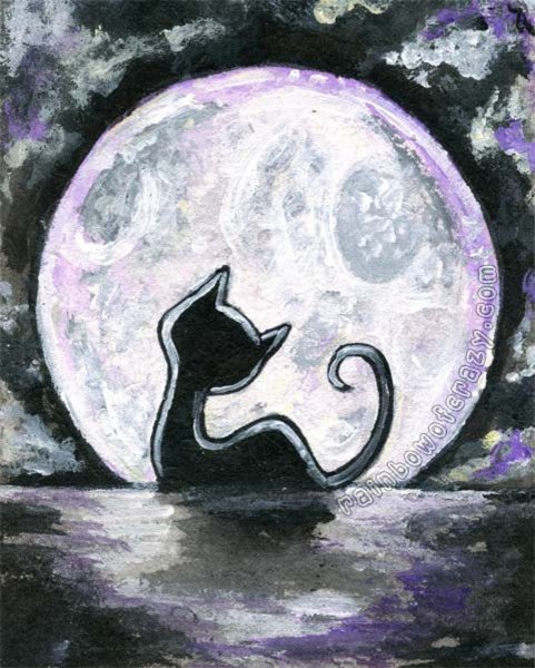 Лунный кот рисунок