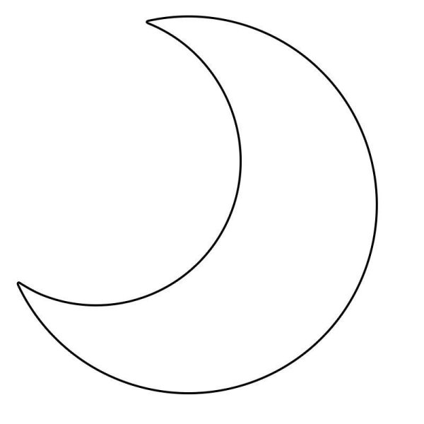 Месяц трафарет