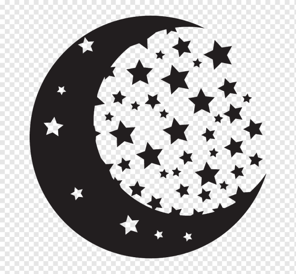 Луна и звезды вектор