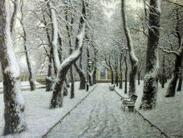 Евгений Дубицкий художник зима