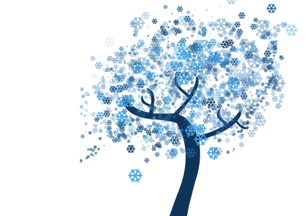 Зимнее дерево вектор