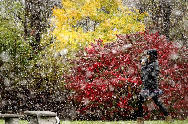 Осень снег с дождем