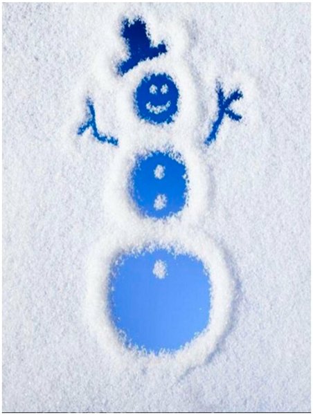 Рисунок на снегу новогодний