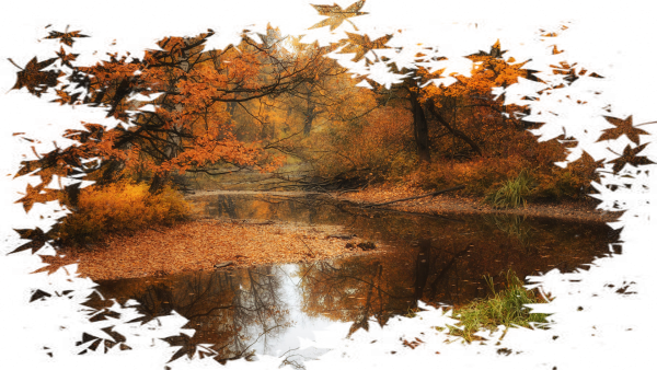 Осень на прозрачном фоне