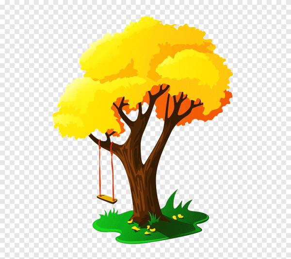Осеннее дерево мультяшное