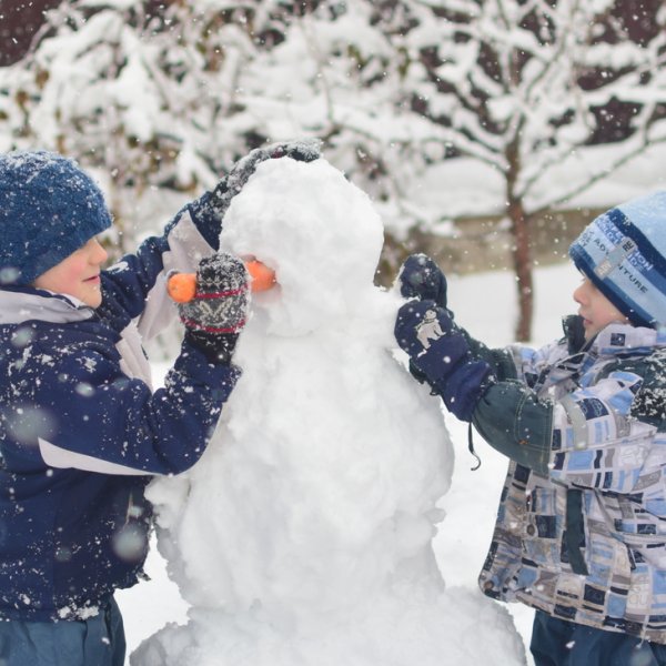 Лепка снеговика