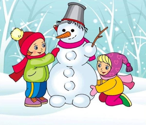 Снеговик и дети