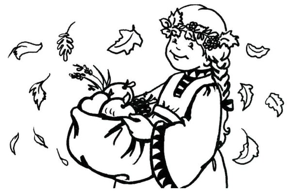 Праздник урожая. Раскраска