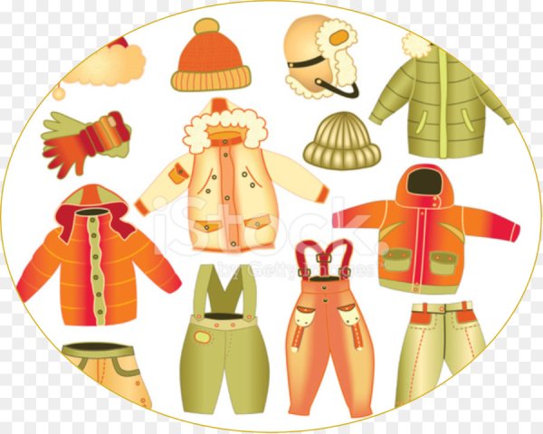 Дети в осенней одежде вектор