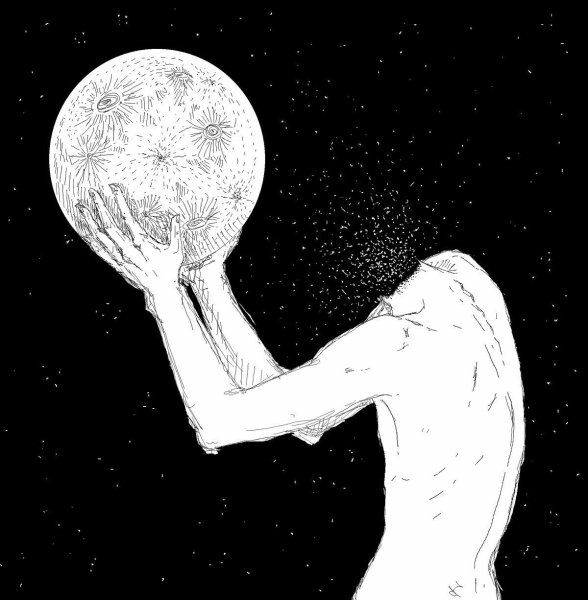 Человек и космос чб