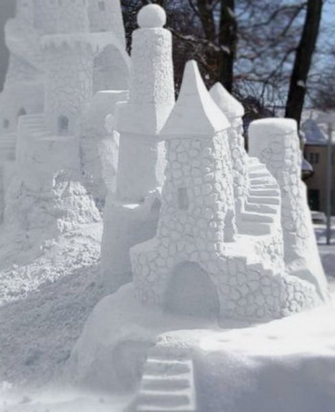 Снежные постройки крепость