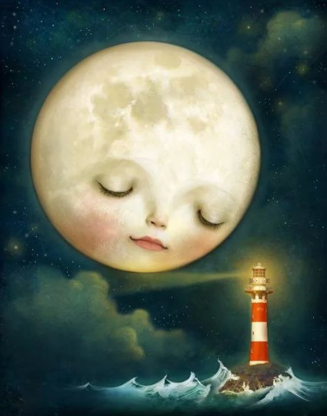 Сказочный месяц с лицом