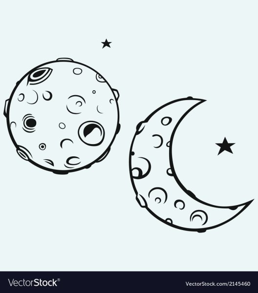 Луна рисунок легкий