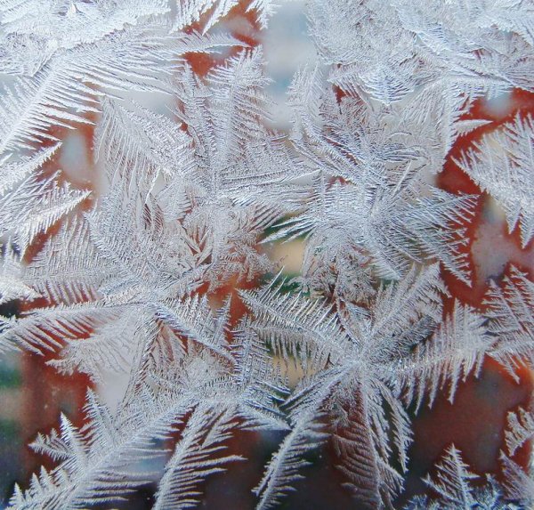 Зимние узоры на стекле