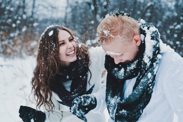 Влюбленные в снегу