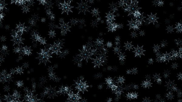 Снежинки на черном фоне