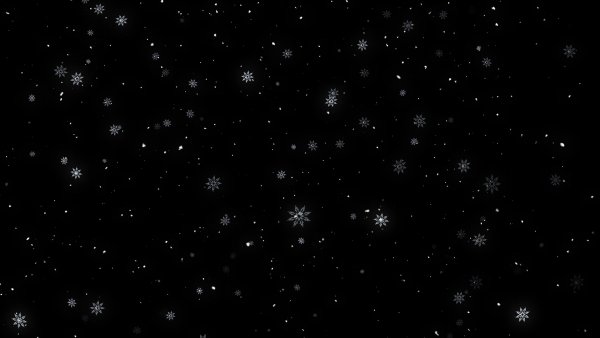 Снежинки на черном фоне