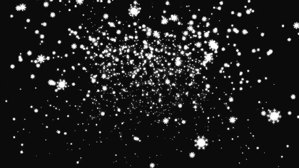 Падающий снег на черном фоне