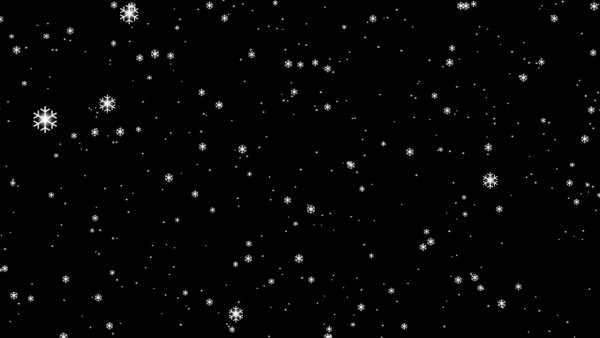 Снежинки на черном фоне