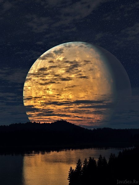 Пейзаж с луной