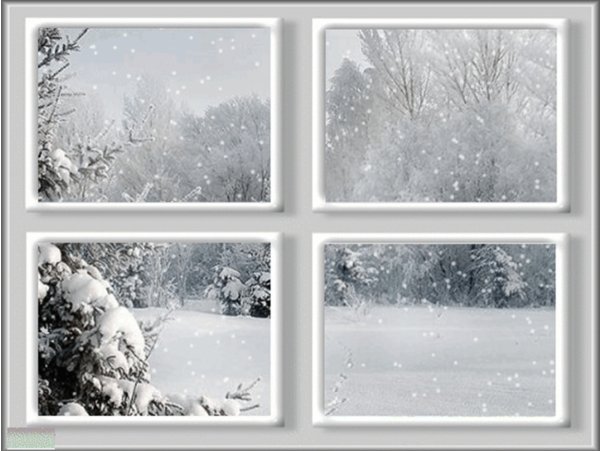 Метель в окне