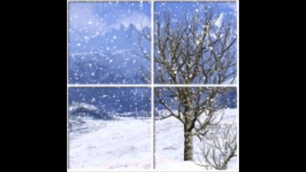 Снег за окном анимация