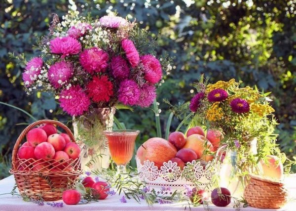 Цветы с фруктами "летний"