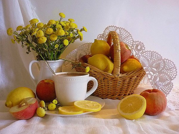 Открытки с добрым утром с фруктами