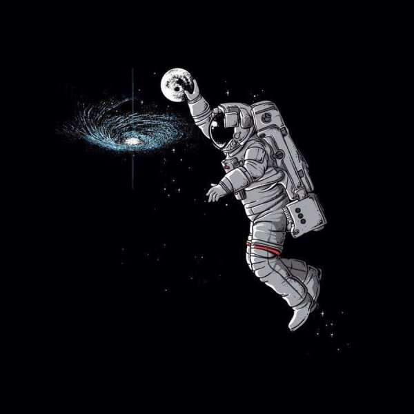 Космонавт в открытом космосе арт