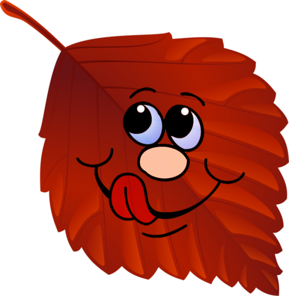 Осенние листочки с мордочками