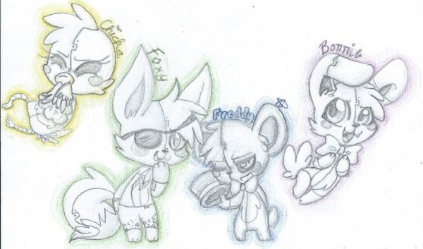 ФНАФ 9 для срисовки карандашом