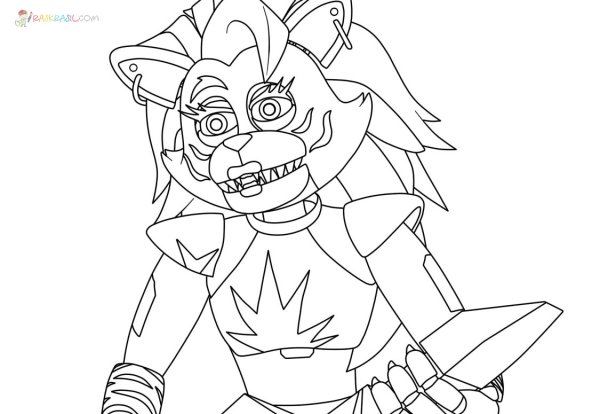 Рокси ФНАФ 9 раскраска