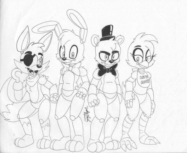 FNAF Security Breach раскраска