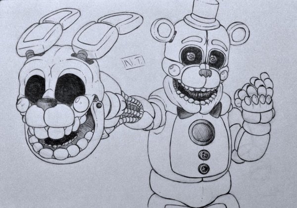 Раскраски ФНАФ фантайм Фредди