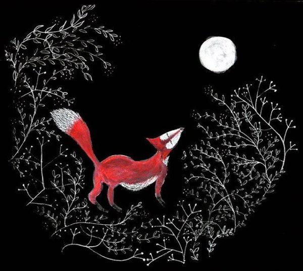 Красная Луна и лиса