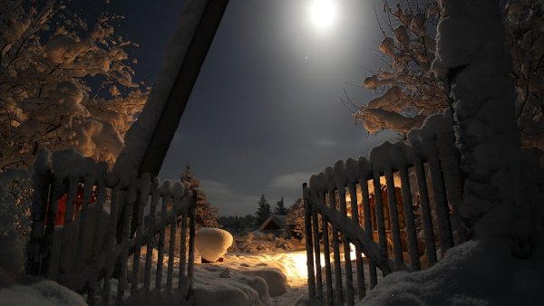 Заснеженная деревня