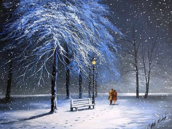 Художник Джефф Роуланд зима